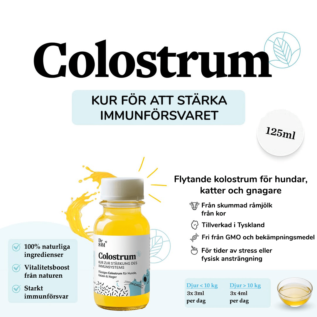 Ekologisk Kolostrum - Kur för att stärka immunförsvaret 125ml - Petzi Djurtillbehör