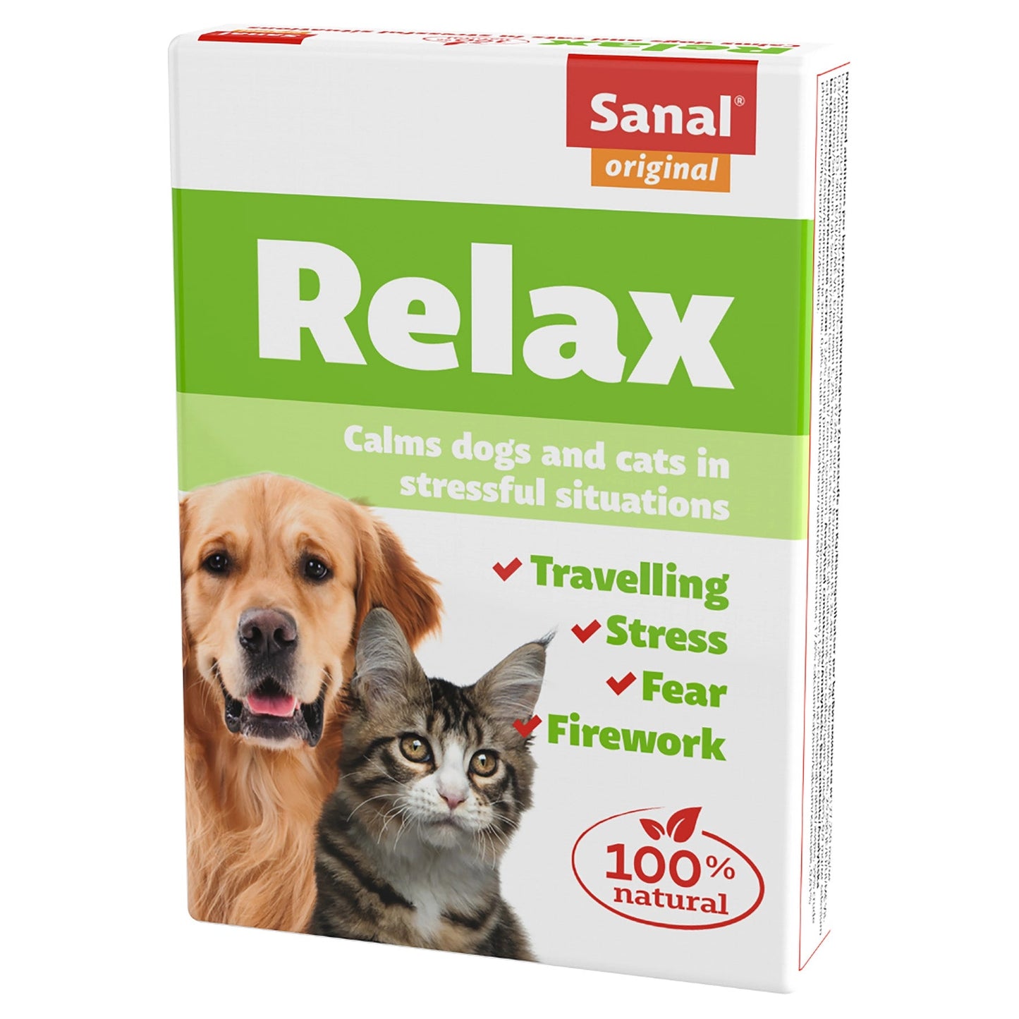Sanal Relax Anti - Stress för Katter och Hundar 15 tabletter - Petzi Djurtillbehör